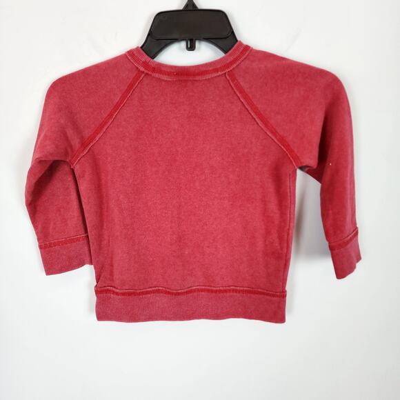 AC/DC Sweatshirt Toddler Size 2T Red Long Sleeve Patch Logos Rock Punk Band - Picture 2 of 4